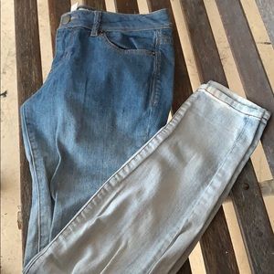 Dark to Light Wash Denim Pants
